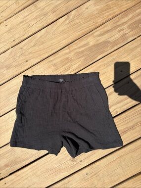 Rails Black Textured Stretchy Lounge Shorts